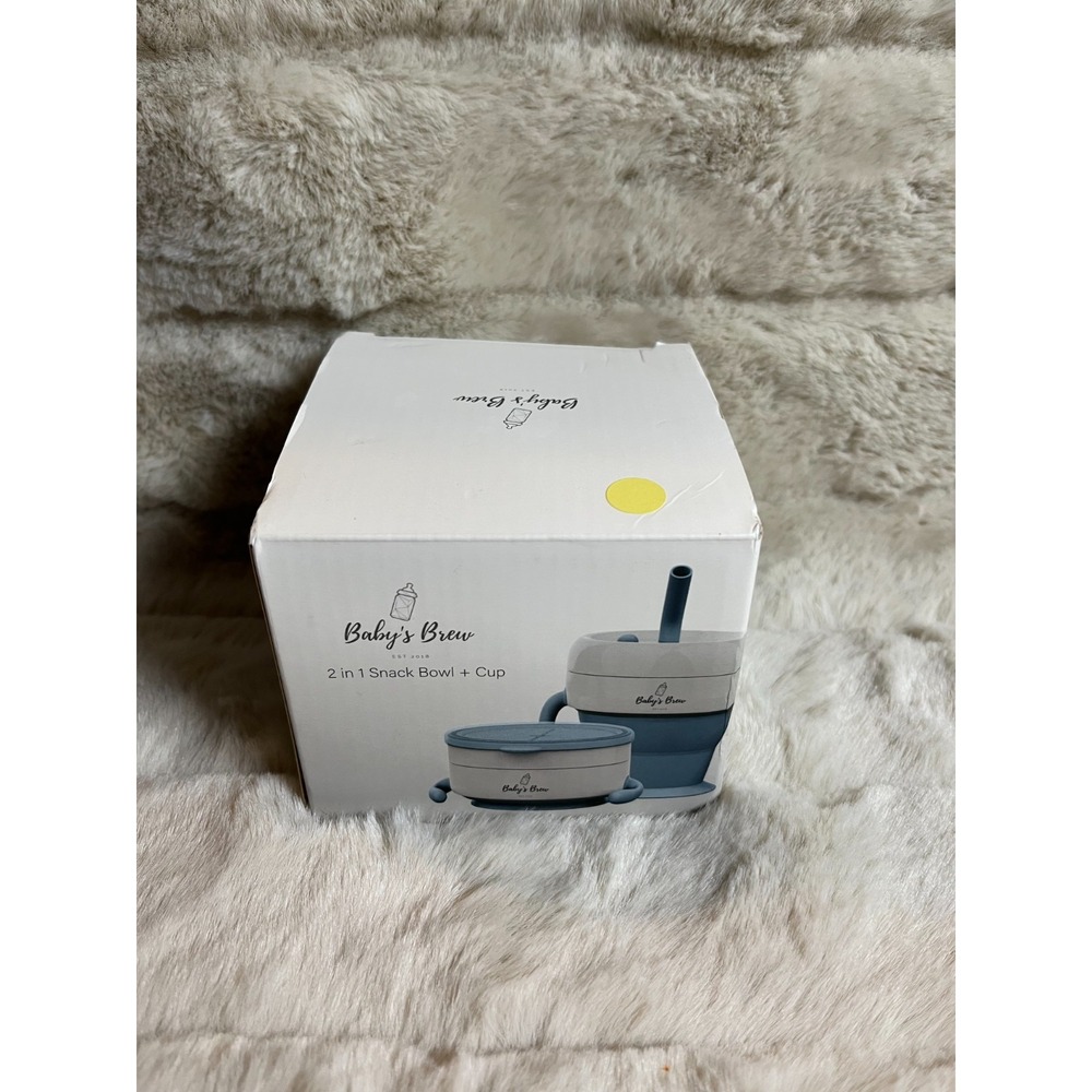 Babys Brew Silicone 2 in 1 Collapsible Travel Snack Bowl +‎ Cup YELLOW / PINK